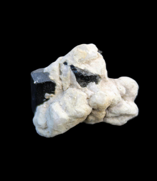 Black Tourmaline terminated crystal cluster in matrix 6.7g in sunlight - Rocks and Things Store