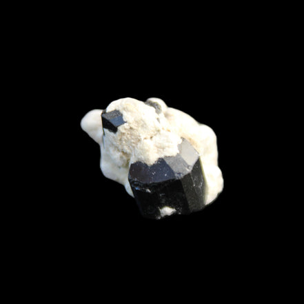 Black Tourmaline terminated crystal cluster in matrix 6.7g in sunlight - Rocks and Things Store
