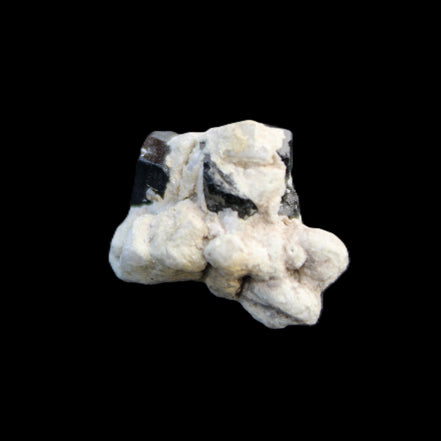 Black Tourmaline terminated crystal cluster in matrix 6.7g in sunlight - Rocks and Things Store