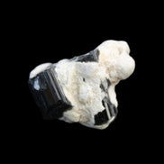 Black Tourmaline terminated crystal cluster in matrix 6.7g in sunlight - Rocks and Things Store