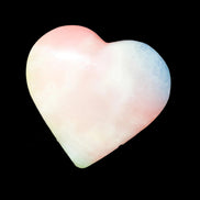 Calcite dyed and UV reactive hand-carved heart 89g in sunlight - Rocks and Things Store