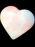 Calcite dyed and UV reactive hand-carved heart 89g in sunlight - Rocks and Things Store