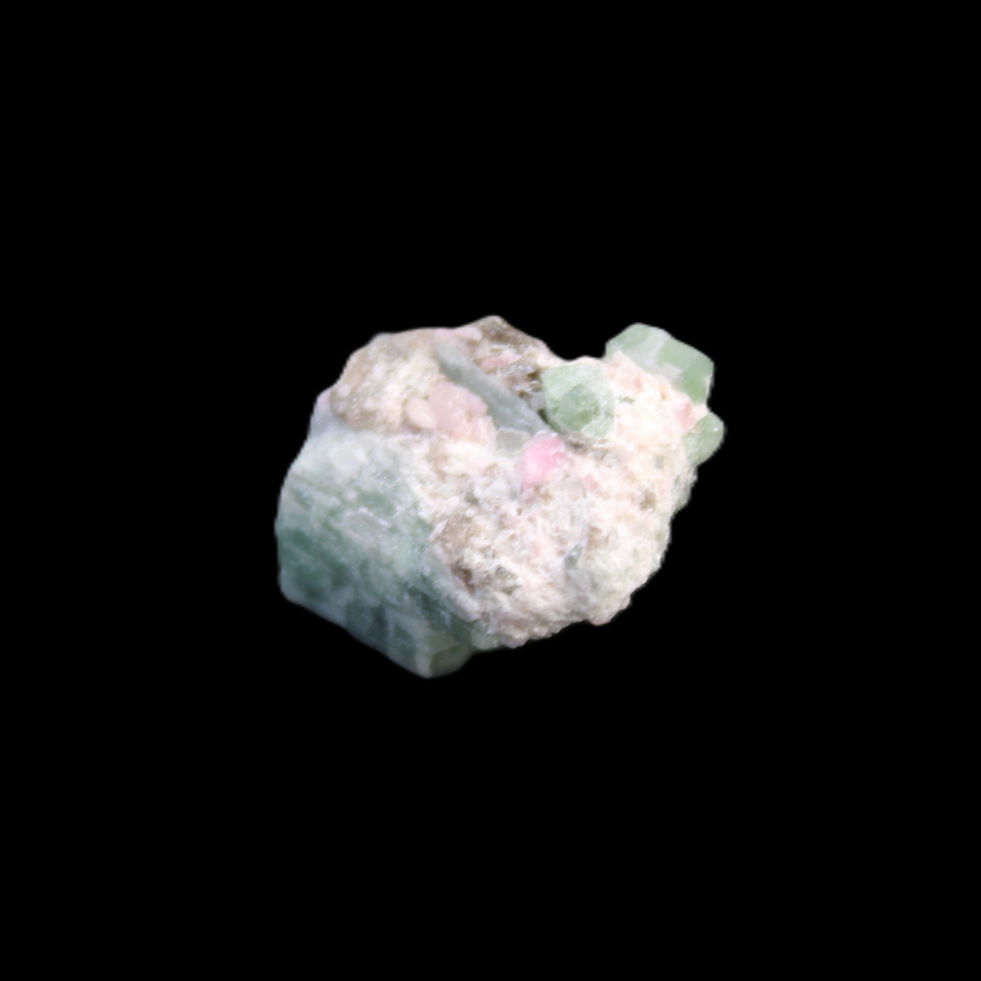 Green and Pink Watermelon Tourmaline cluster 4.1g in sunlight - Rocks and Things Store