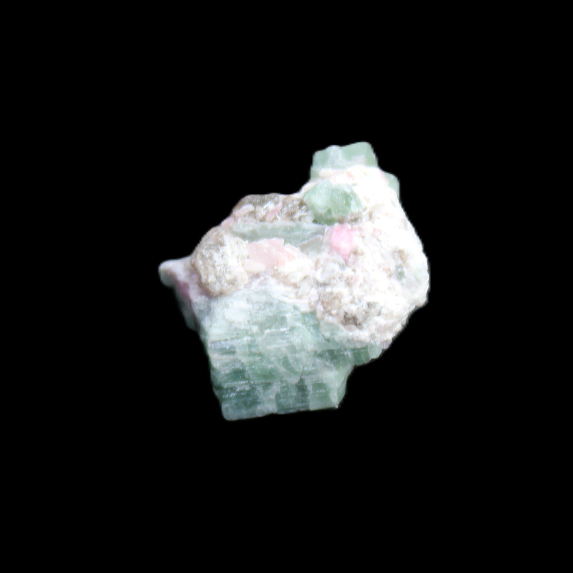 Green and Pink Watermelon Tourmaline cluster 4.1g in sunlight - Rocks and Things Store