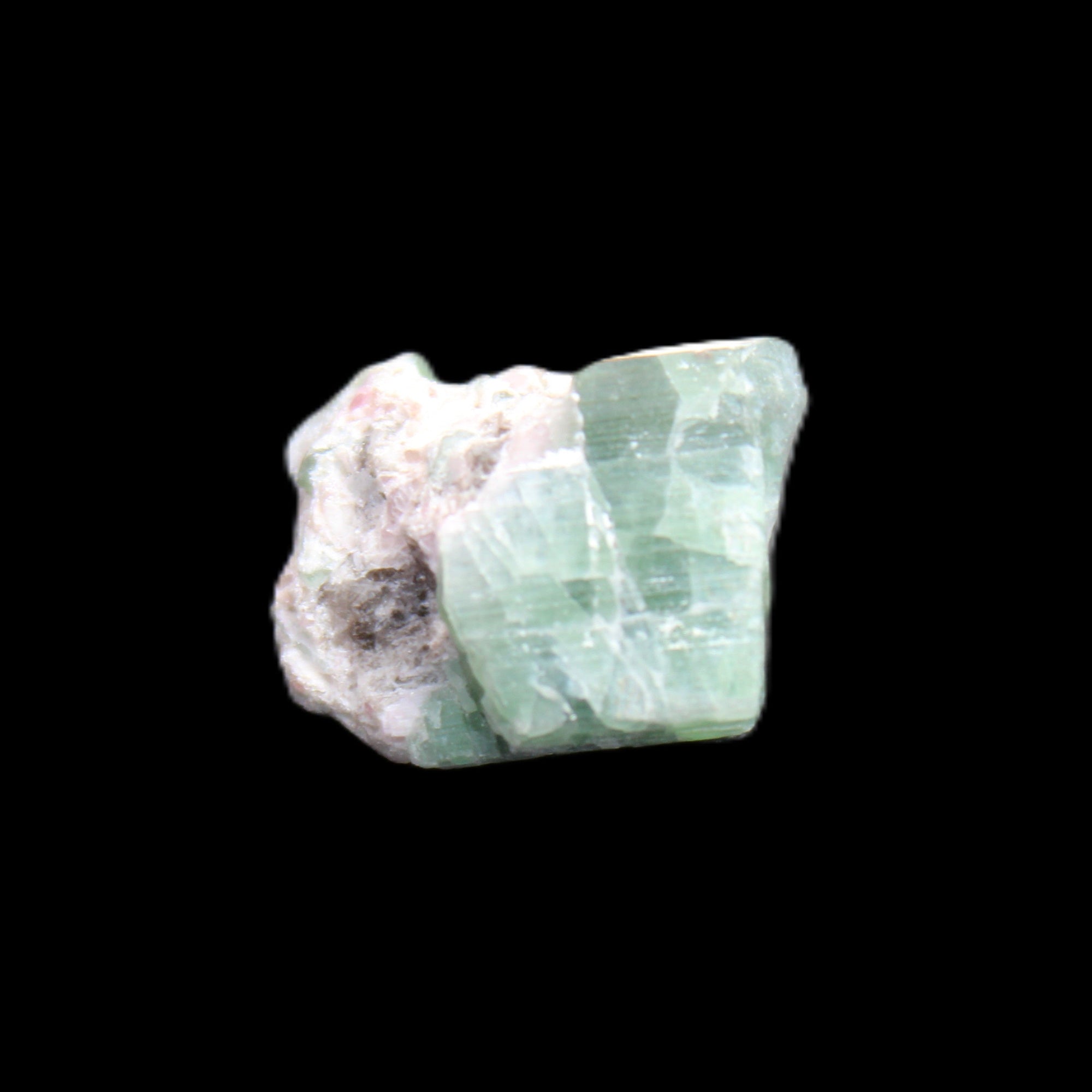 Green and Pink Watermelon Tourmaline cluster 4.1g in sunlight - Rocks and Things Store