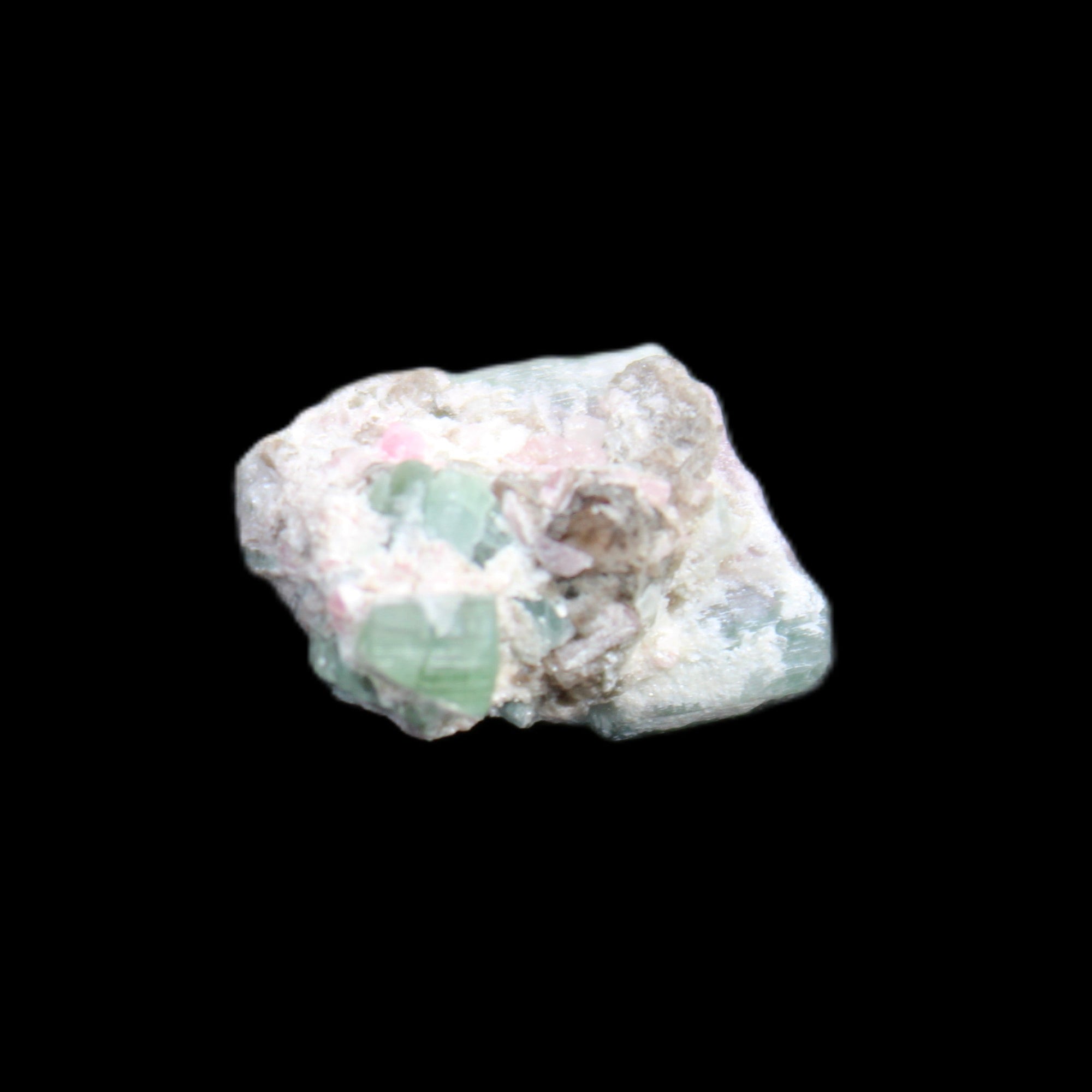 Green and Pink Watermelon Tourmaline cluster 4.1g in sunlight - Rocks and Things Store