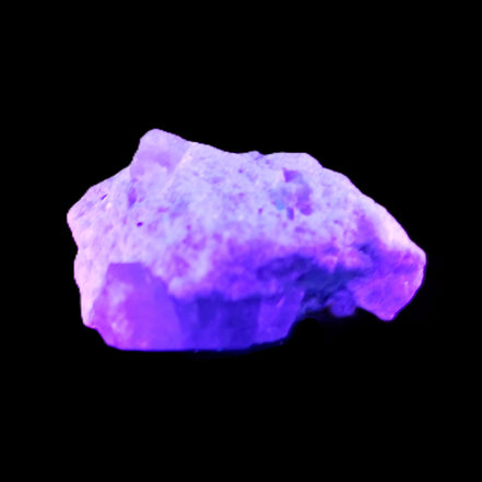 Aquamarine crystal on matrix from Afghanistan 9.2g in UV light - Rocks and Things Store