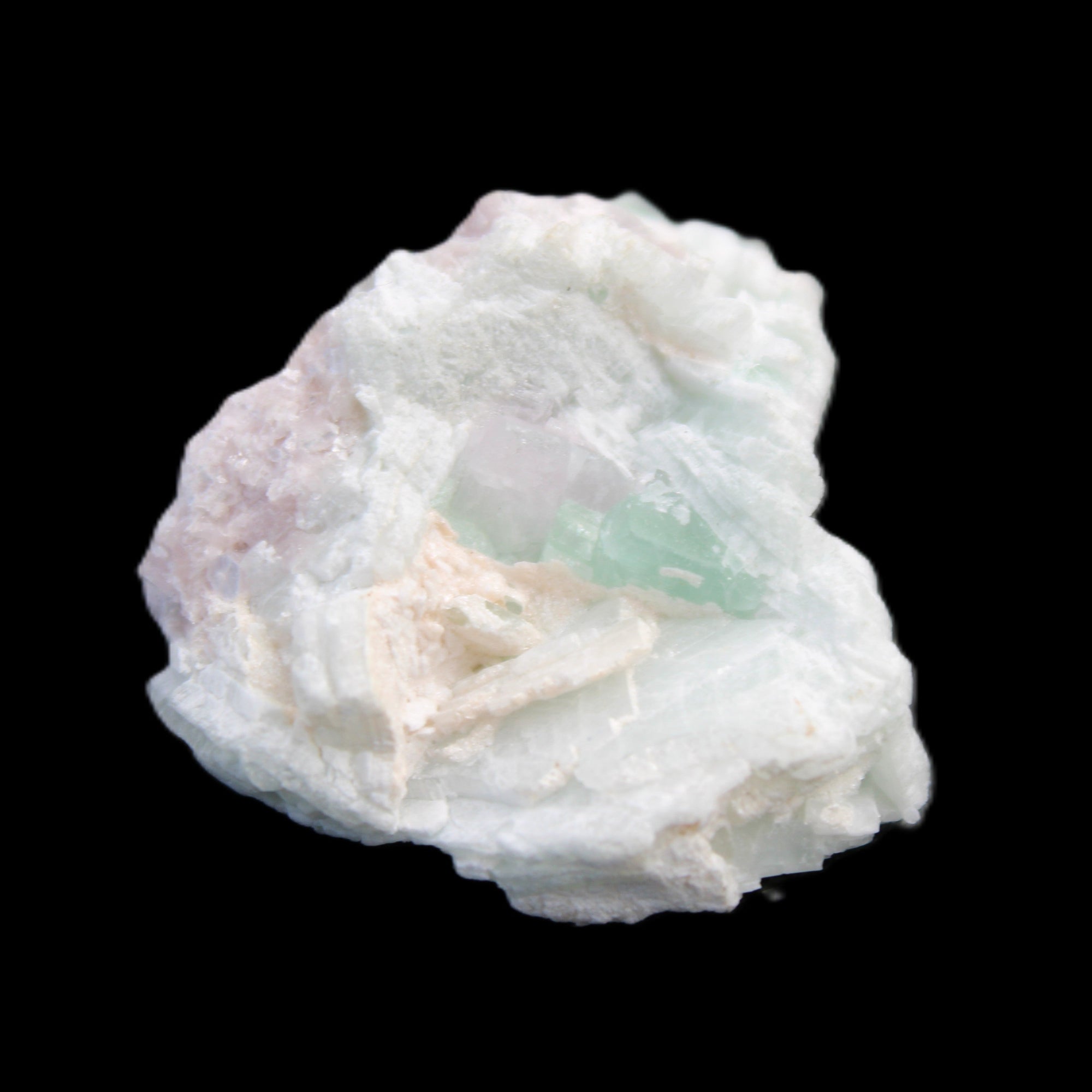 Pink with Green Tourmaline flower cluster 10.7g in sunlight - Rocks and Things Store