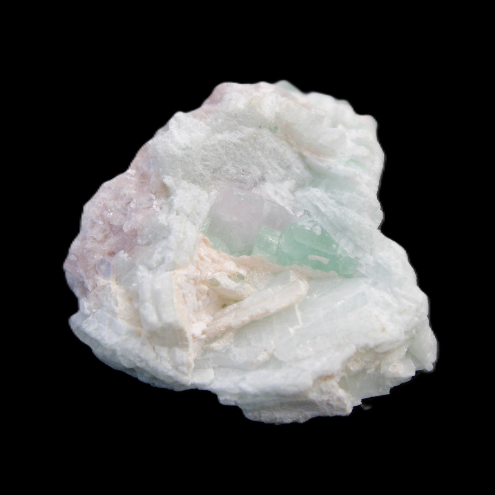 Pink with Green Tourmaline flower cluster 10.7g in sunlight - Rocks and Things Store