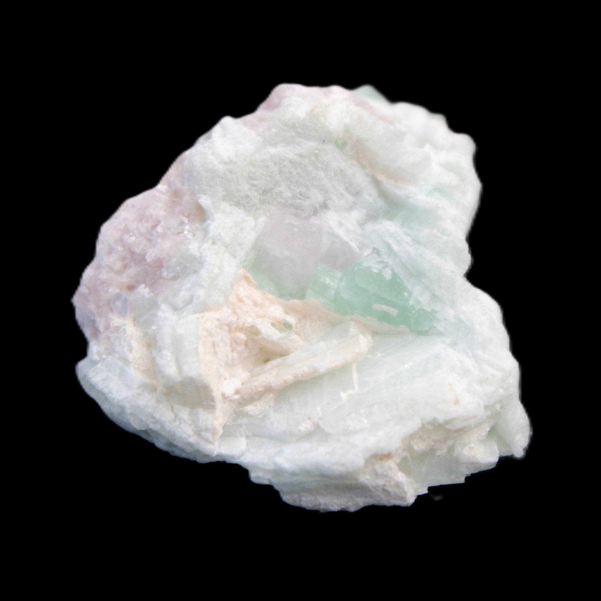 Pink with Green Tourmaline flower cluster 10.7g in sunlight - Rocks and Things Store