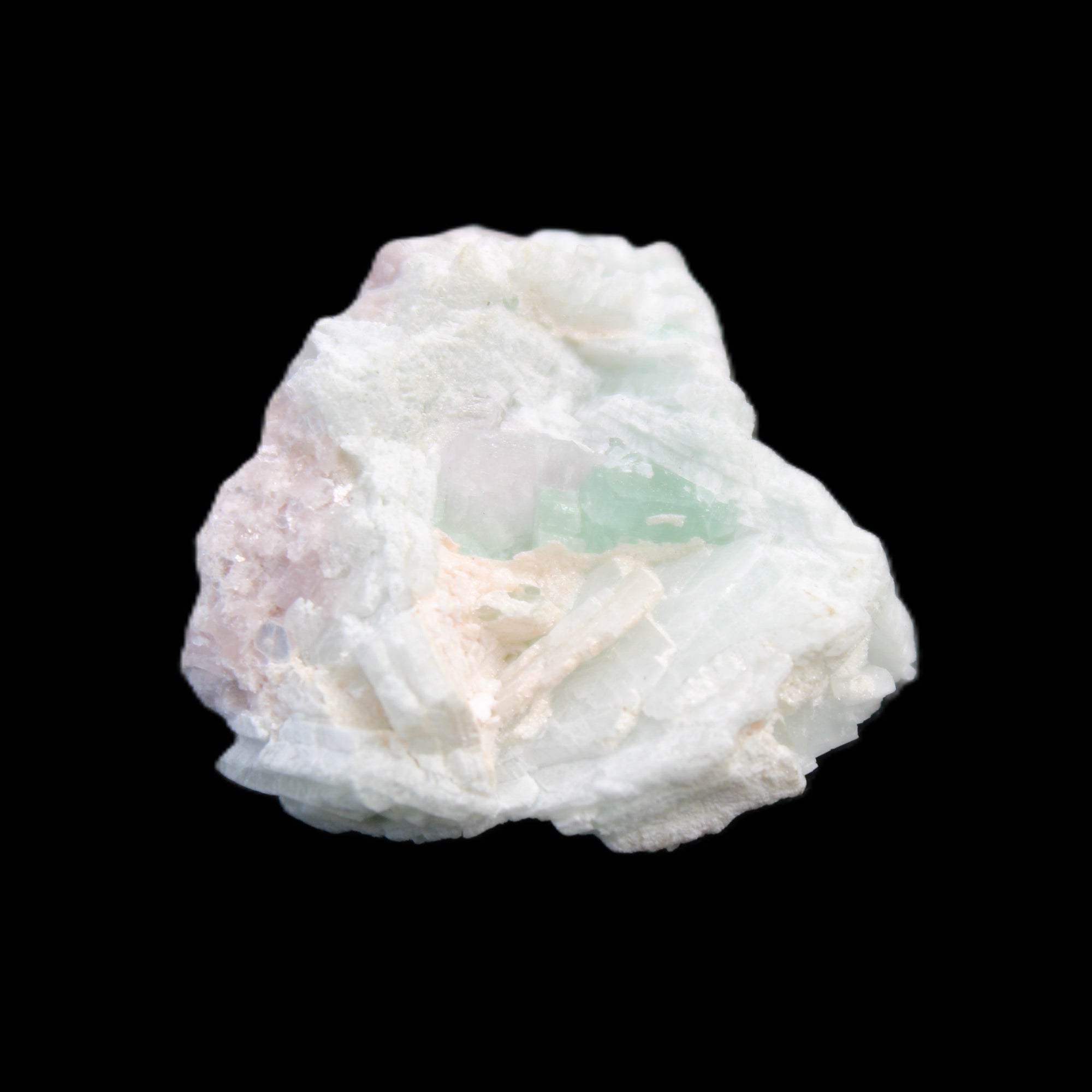 Pink with Green Tourmaline flower cluster 10.7g in sunlight - Rocks and Things Store