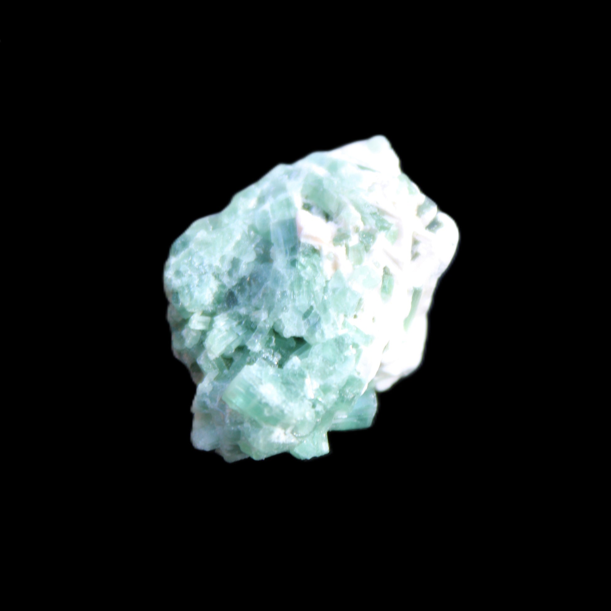 Green Tourmaline cluster 8.4g in sunlight - Rocks and Things Store