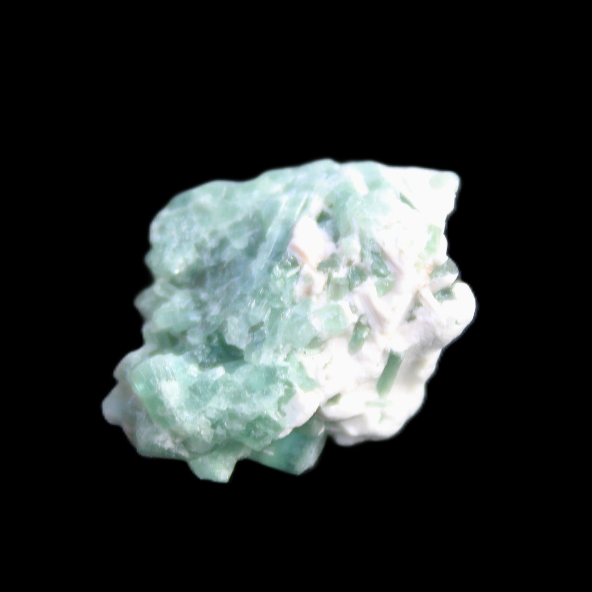 Green Tourmaline cluster 8.4g in sunlight - Rocks and Things Store