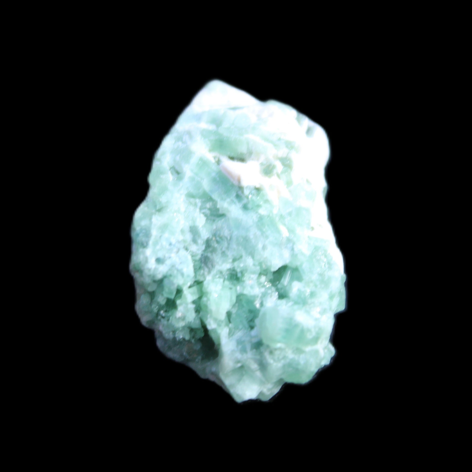Green Tourmaline cluster 8.4g in sunlight - Rocks and Things Store