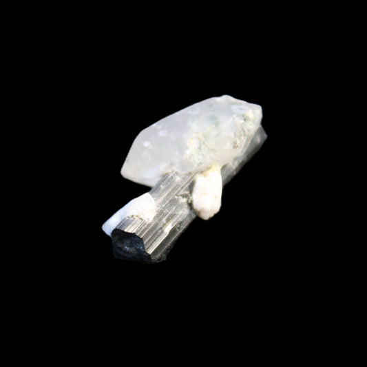Black Tourmaline with Quartz crystal 5.6g in sunlight - Rocks and Things Store