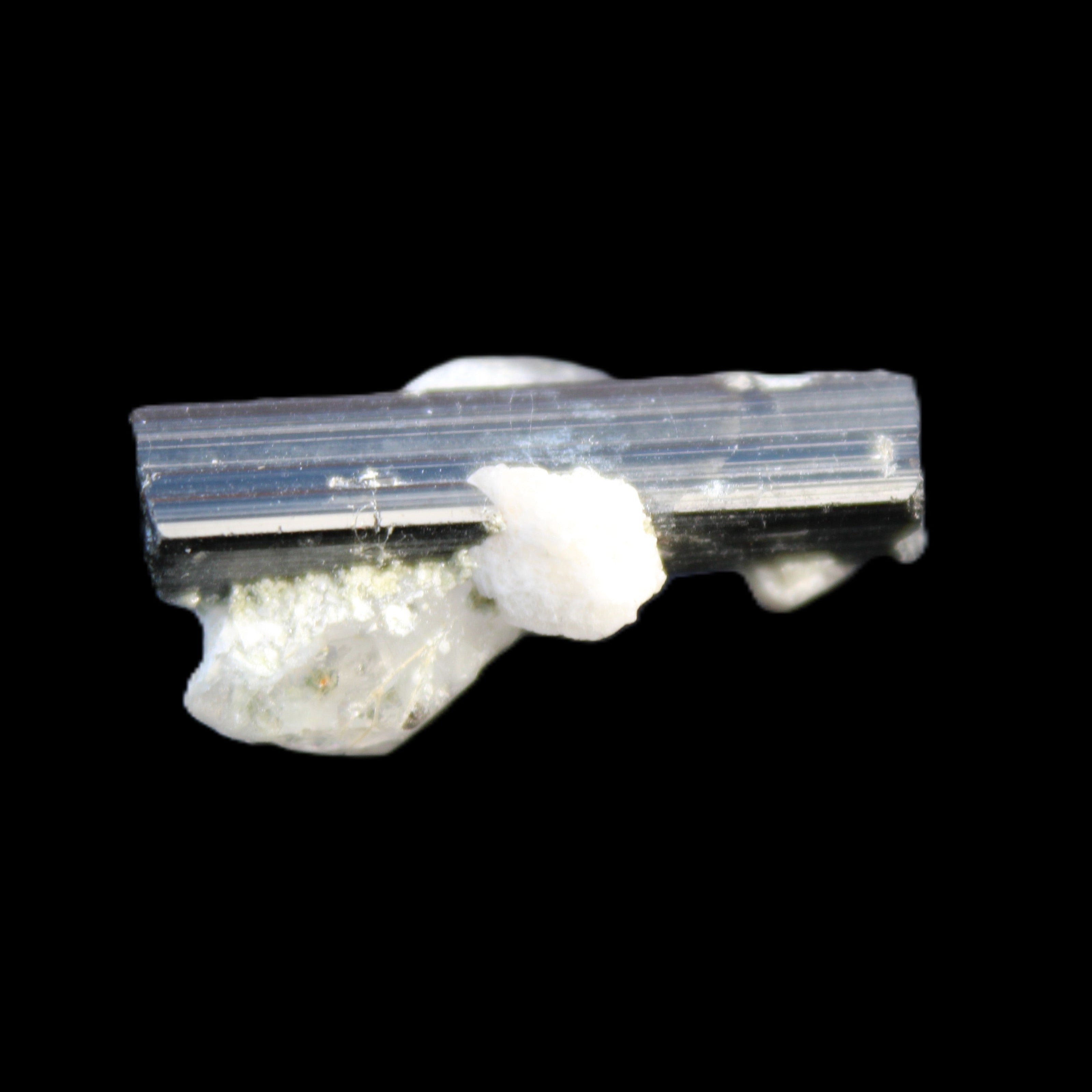 Black Tourmaline with Quartz crystal 5.6g in sunlight - Rocks and Things Store