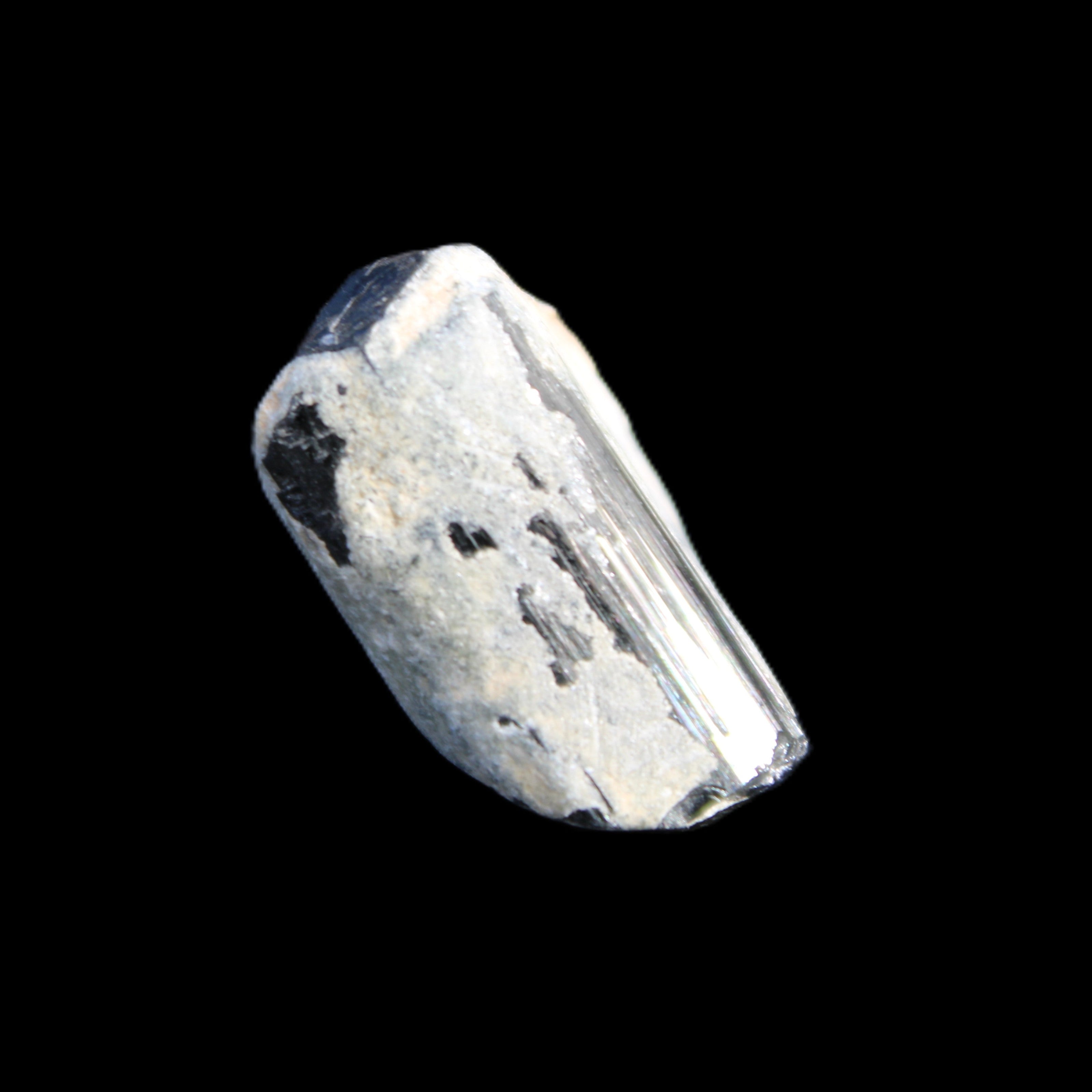 Black Tourmaline terminated crystal cluster in matrix 9.2g in sunlight - Rocks and Things Store