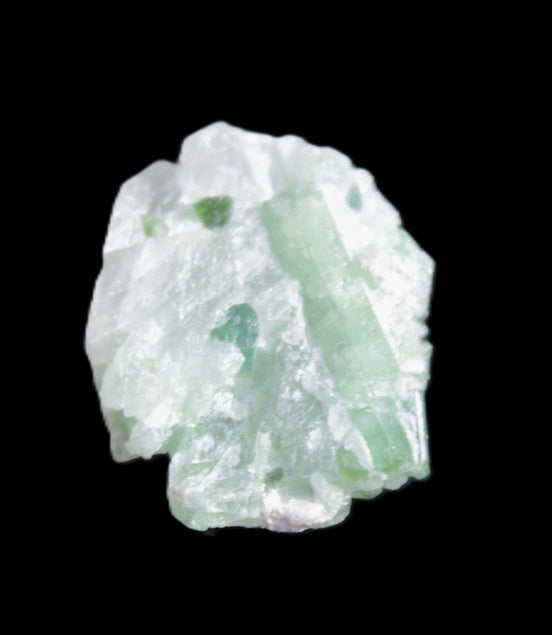 Green Tourmaline crystal cluster 8.5g in sunlight - Rocks and Things Store