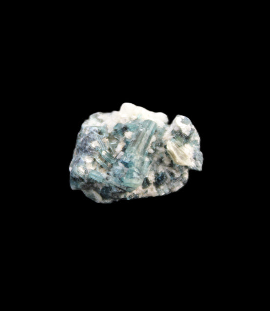 Blue Tourmaline Indicolite cluster 18mm 4.3g in sunlight - Rocks and Things Store