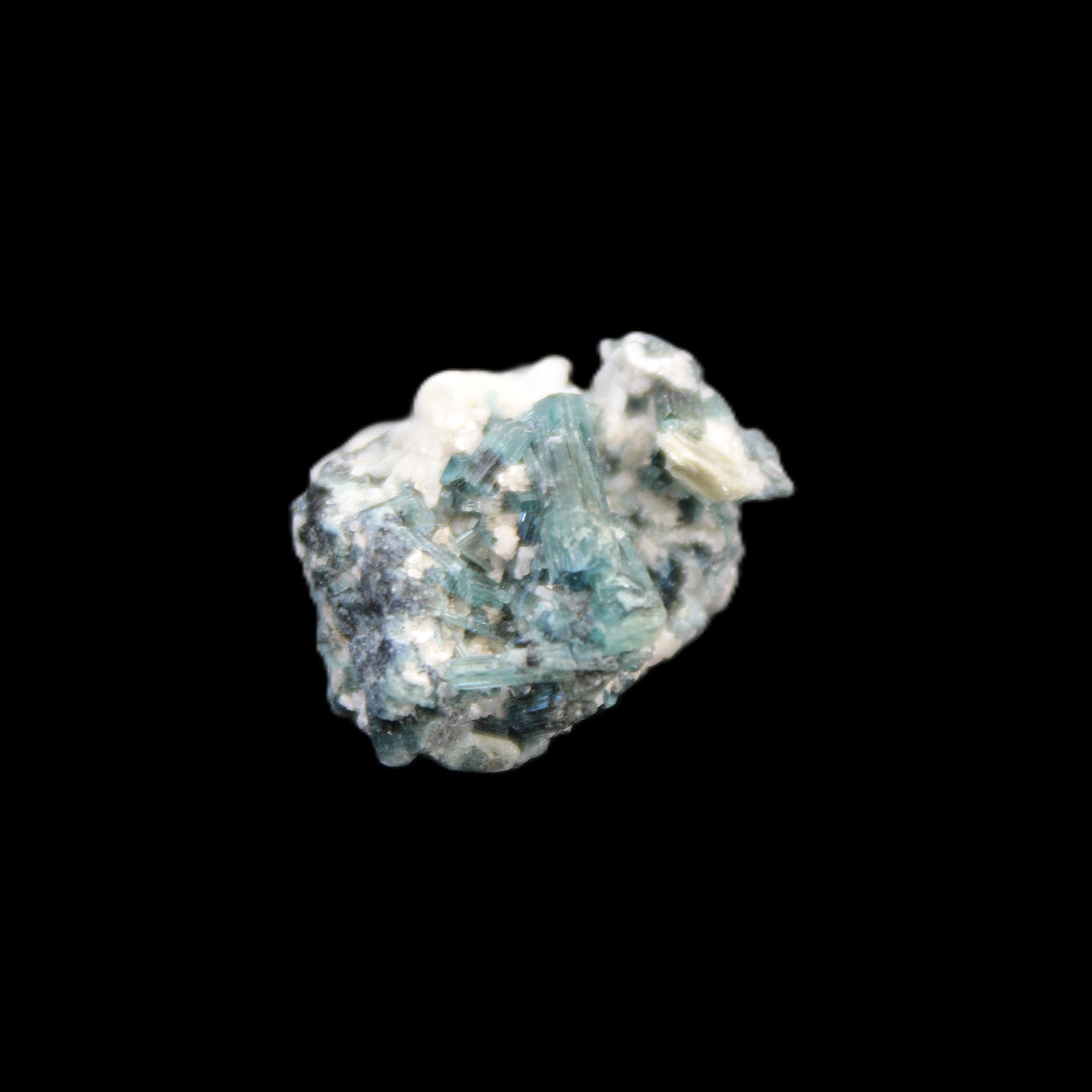 Blue Tourmaline Indicolite cluster 18mm 4.3g in sunlight - Rocks and Things Store