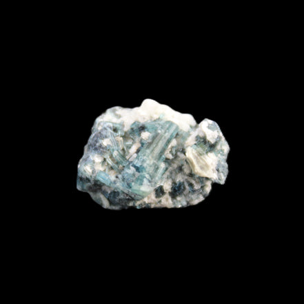 Blue Tourmaline Indicolite cluster 18mm 4.3g in sunlight - Rocks and Things Store