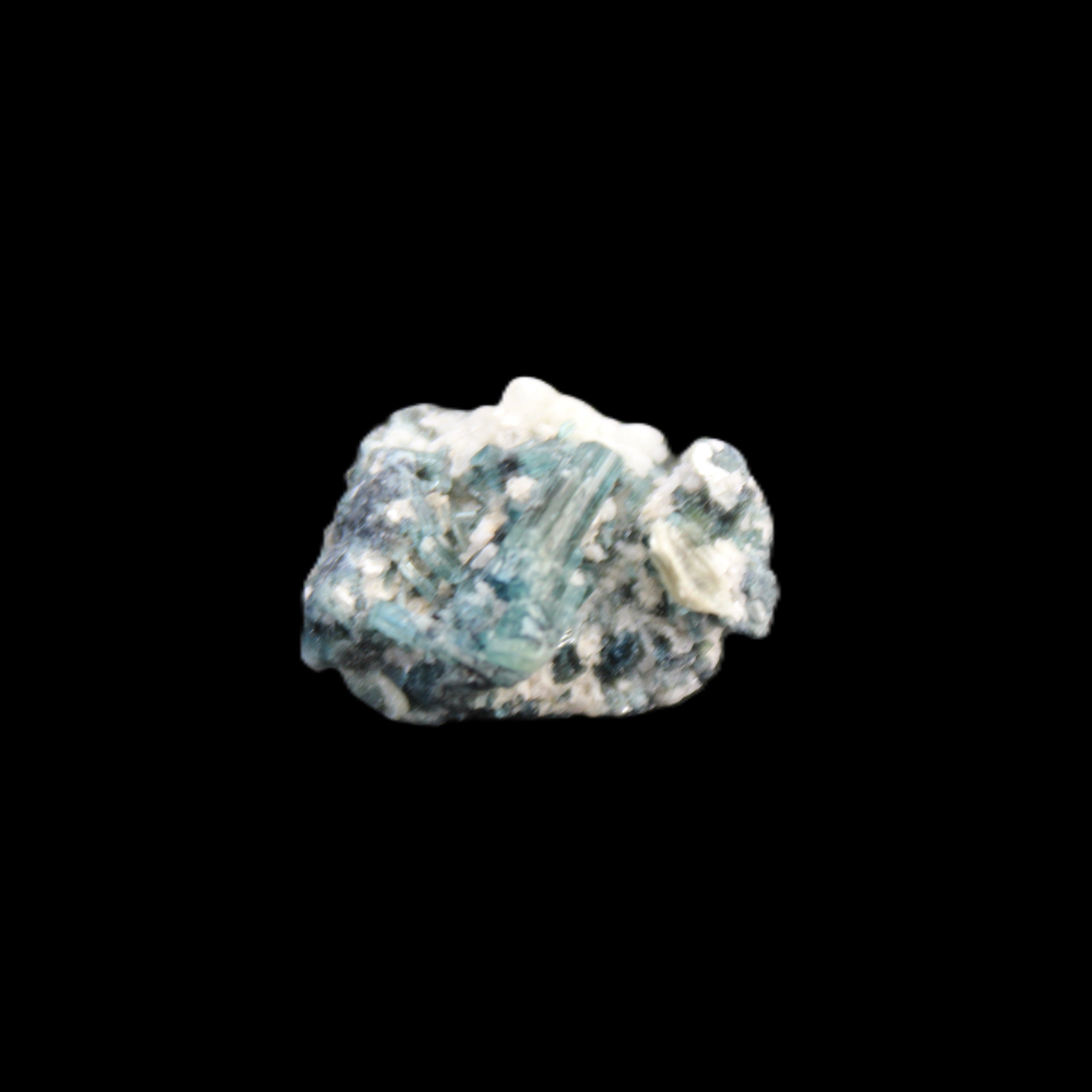 Blue Tourmaline Indicolite cluster 18mm 4.3g in sunlight - Rocks and Things Store