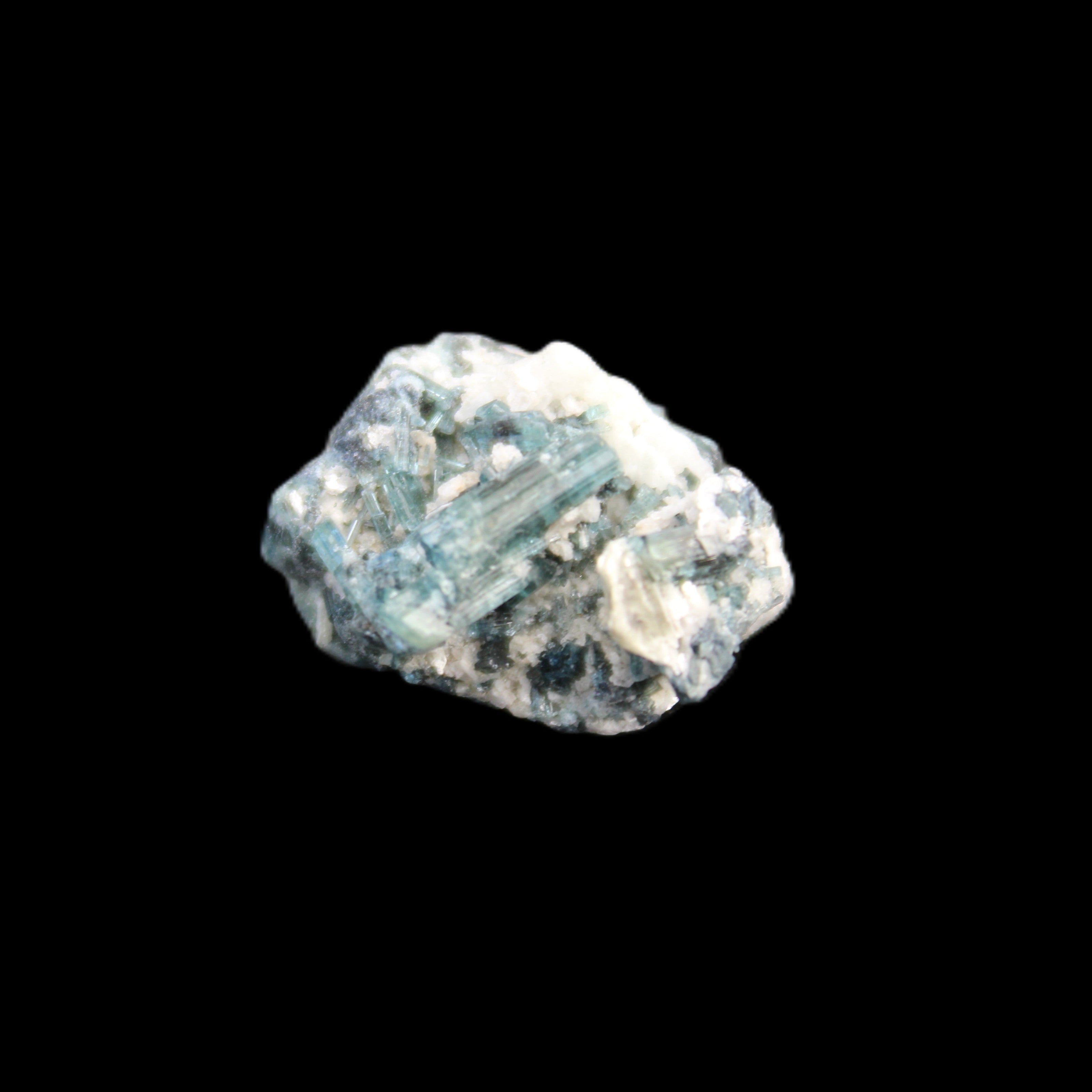 Blue Tourmaline Indicolite cluster 18mm 4.3g in sunlight - Rocks and Things Store