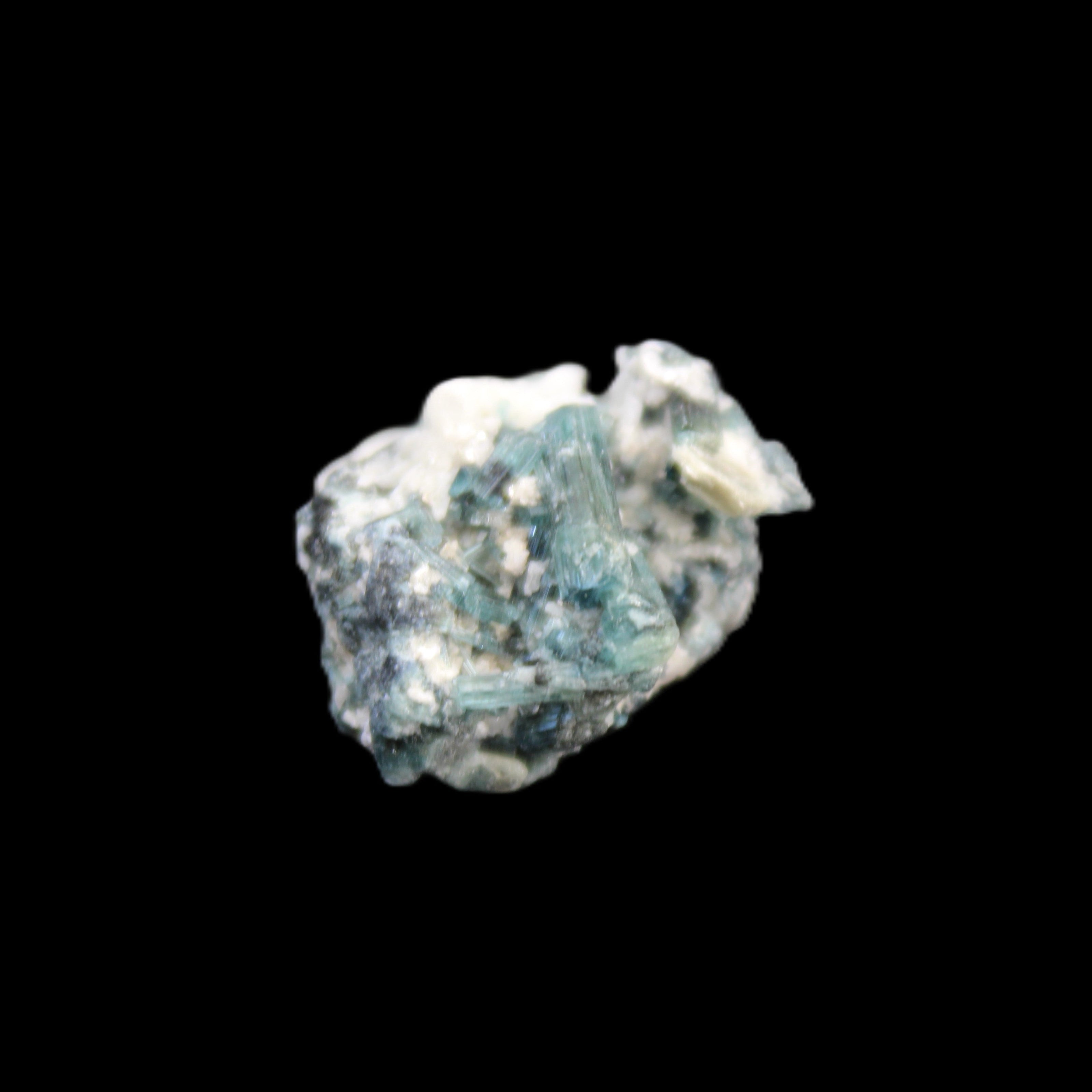 Blue Tourmaline Indicolite cluster 18mm 4.3g in sunlight - Rocks and Things Store