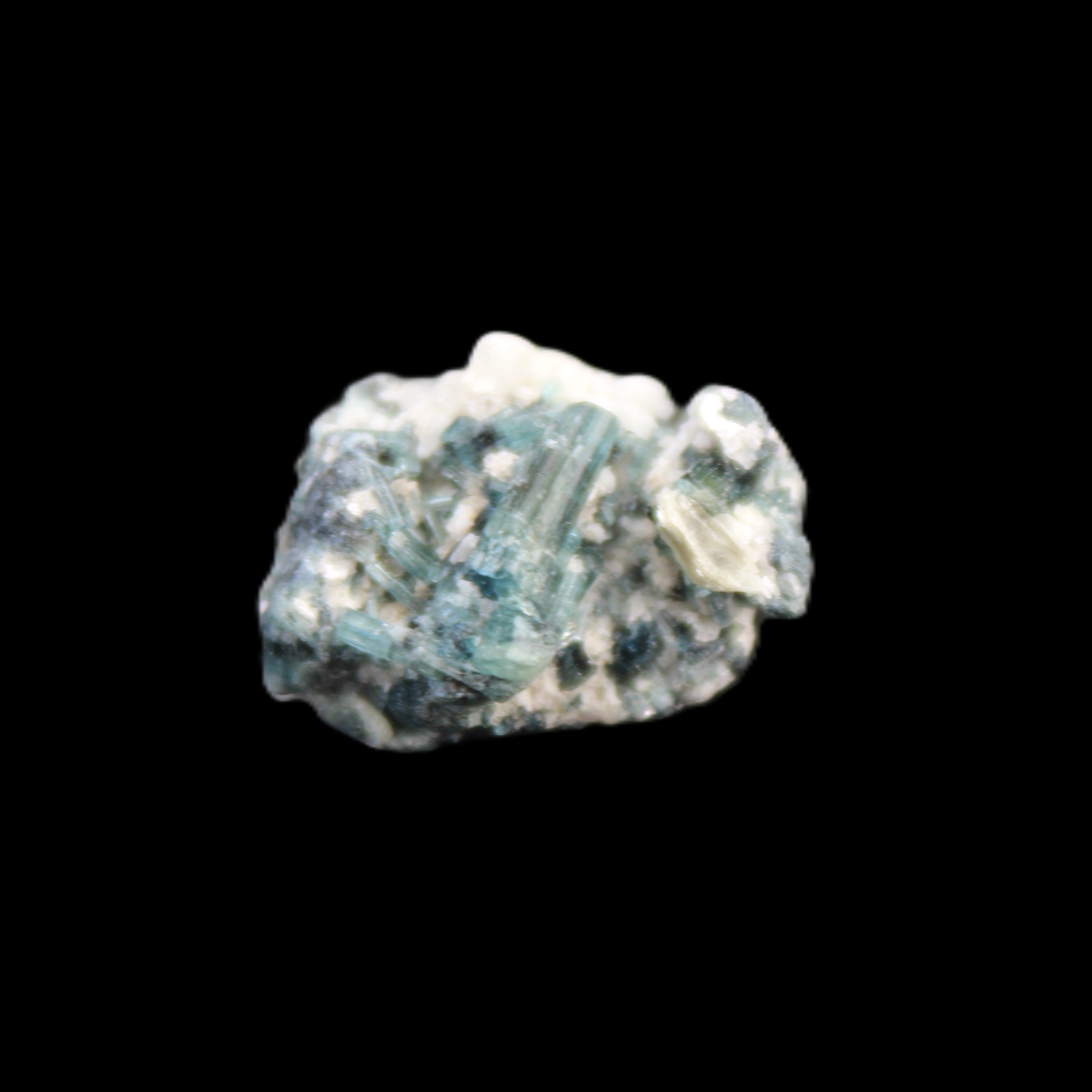 Blue Tourmaline Indicolite cluster 18mm 4.3g in sunlight - Rocks and Things Store