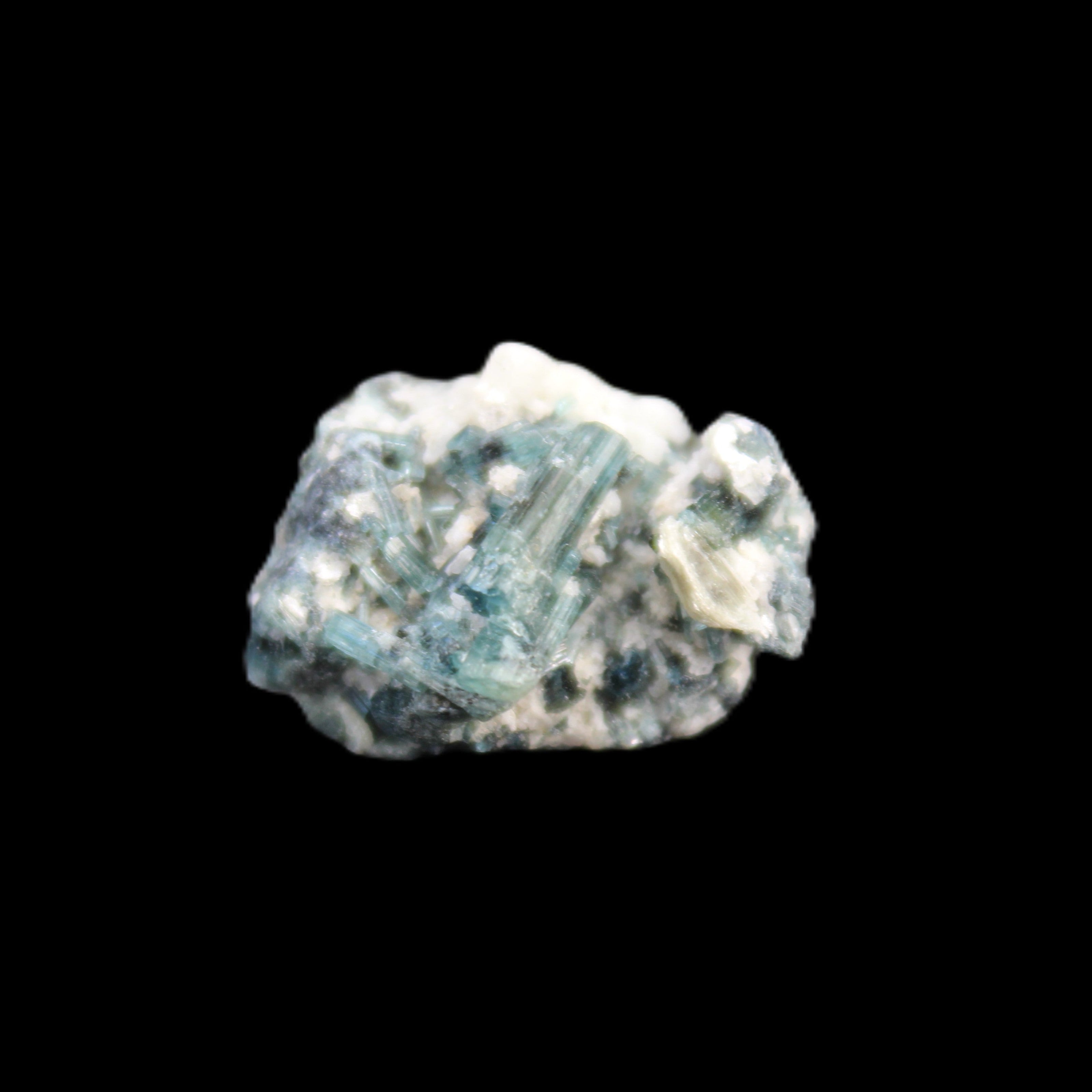 Blue Tourmaline Indicolite cluster 18mm 4.3g in sunlight - Rocks and Things Store