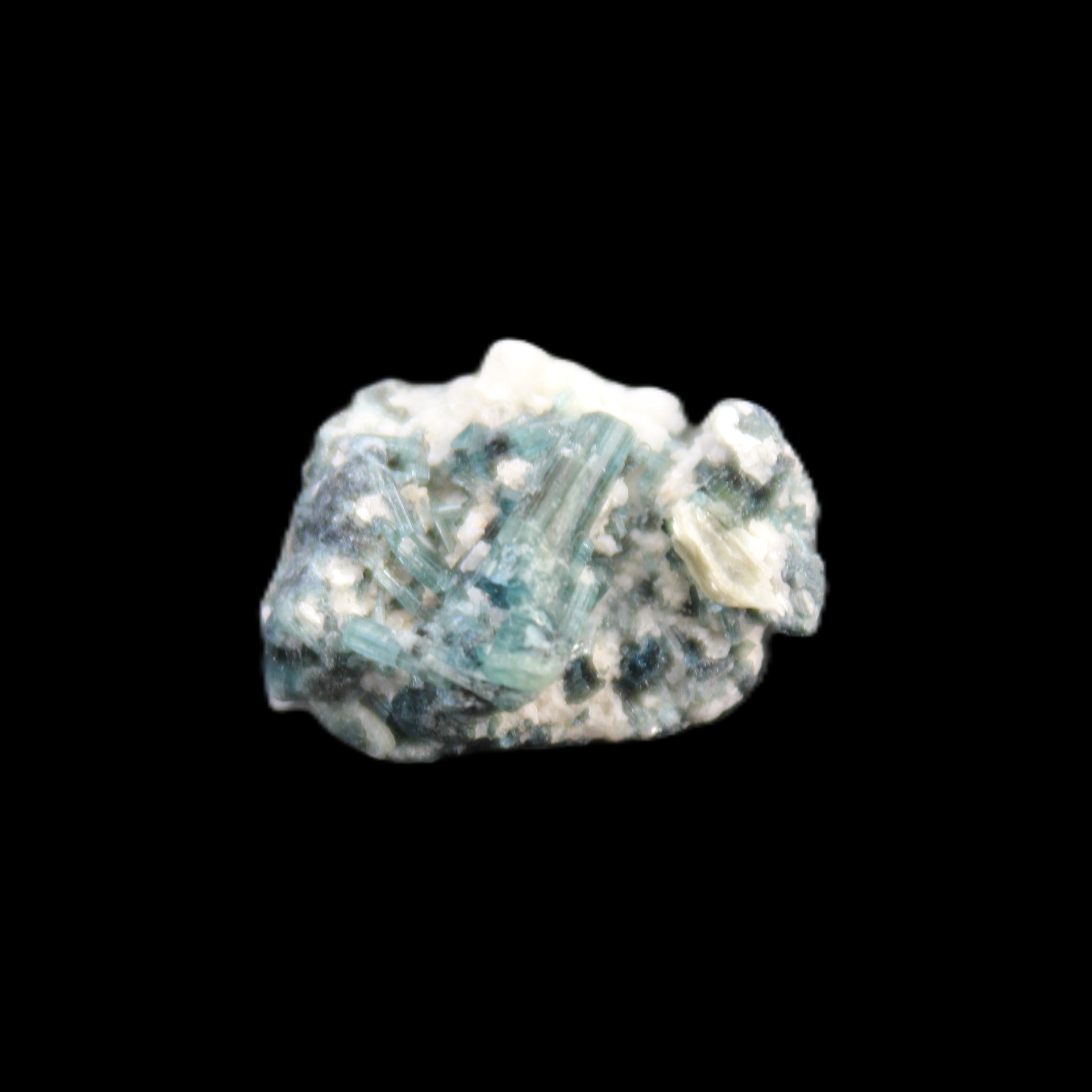 Blue Tourmaline Indicolite cluster 18mm 4.3g in sunlight - Rocks and Things Store