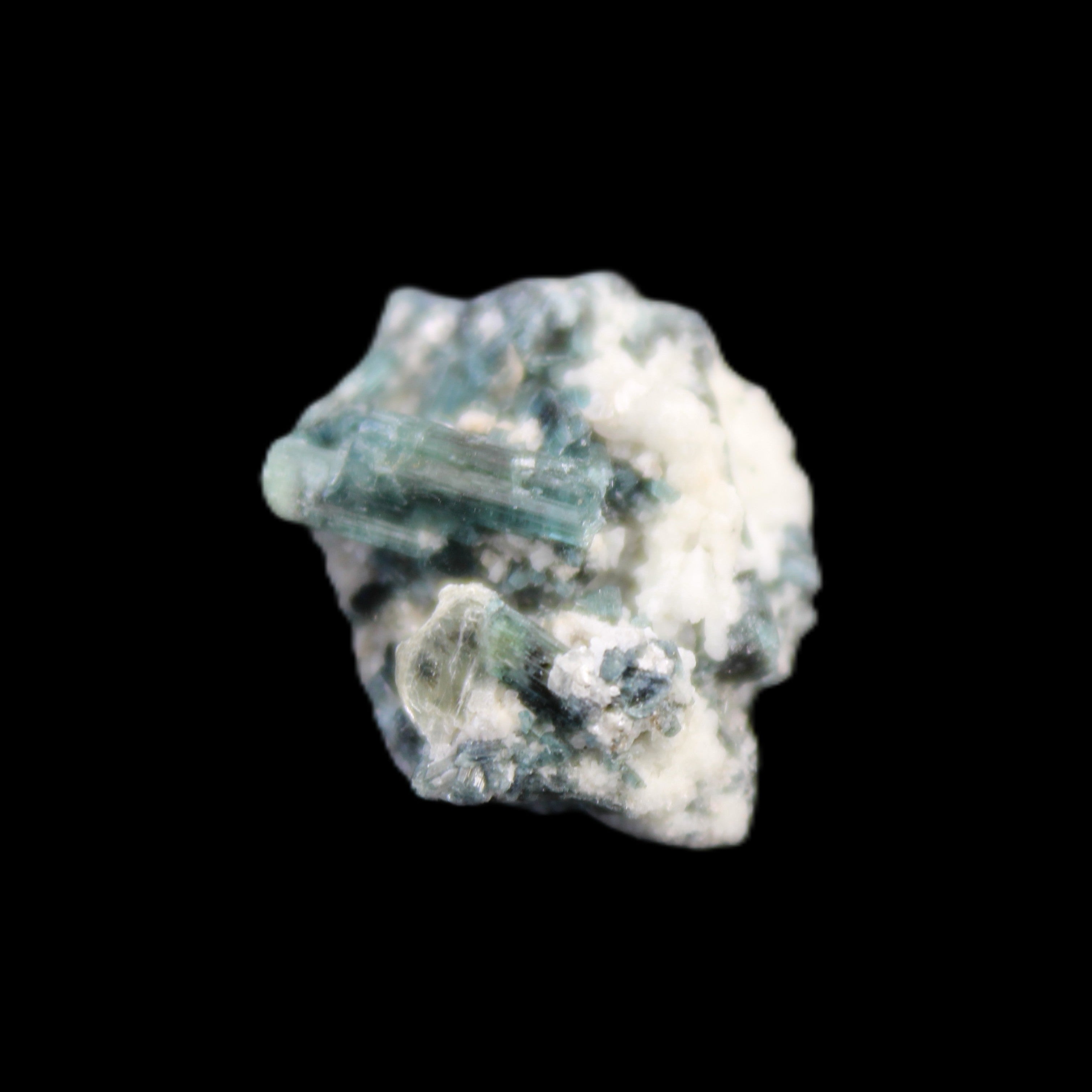 Blue Tourmaline Indicolite cluster 18mm 4.3g in sunlight - Rocks and Things Store