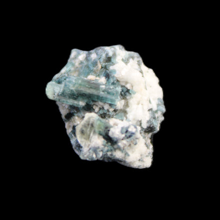 Blue Tourmaline Indicolite cluster 18mm 4.3g in sunlight - Rocks and Things Store
