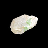 Green tourmaline on Clear Quartz 33*22mm 12.0g in sunlight - Rocks and Things Store
