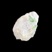 Green tourmaline on Clear Quartz 33*22mm 12.0g in sunlight - Rocks and Things Store