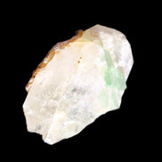 Green tourmaline on Clear Quartz 33*22mm 12.0g in sunlight - Rocks and Things Store