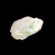 Green tourmaline on Clear Quartz 33*22mm 12.0g in sunlight - Rocks and Things Store
