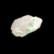 Green tourmaline on Clear Quartz 33*22mm 12.0g in sunlight - Rocks and Things Store