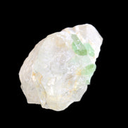 Green tourmaline on Clear Quartz 33*22mm 12.0g in sunlight - Rocks and Things Store