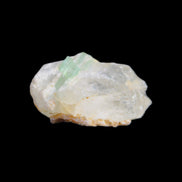 Green tourmaline on Clear Quartz 33*22mm 12.0g in sunlight - Rocks and Things Store