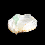 Green tourmaline on Clear Quartz 33*22mm 12.0g in sunlight - Rocks and Things Store