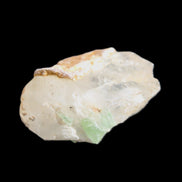 Green tourmaline on Clear Quartz 33*22mm 12.0g in sunlight - Rocks and Things Store