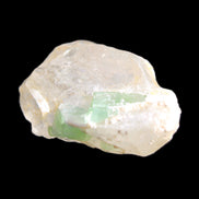 Green tourmaline on Clear Quartz 33*22mm 12.0g in sunlight - Rocks and Things Store