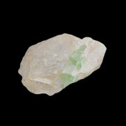 Green tourmaline on Clear Quartz 33*22mm 12.0g in sunlight - Rocks and Things Store