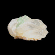 Green tourmaline on Clear Quartz 33*22mm 12.0g in sunlight - Rocks and Things Store