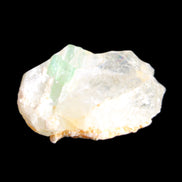 Green tourmaline on Clear Quartz 33*22mm 12.0g in sunlight - Rocks and Things Store