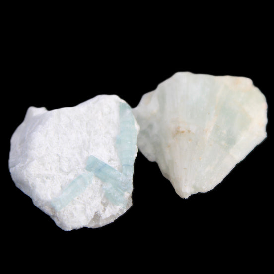 Two Green Tourmaline clusters 7.3g in sunlight - Rocks and Things Store