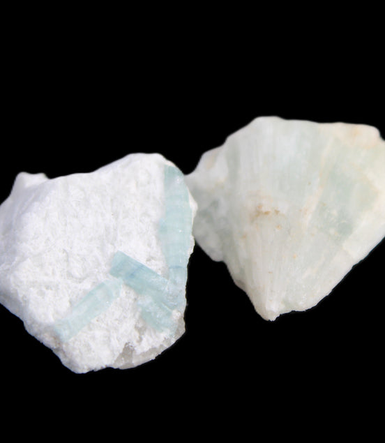 Two Green Tourmaline clusters 7.3g in sunlight - Rocks and Things Store