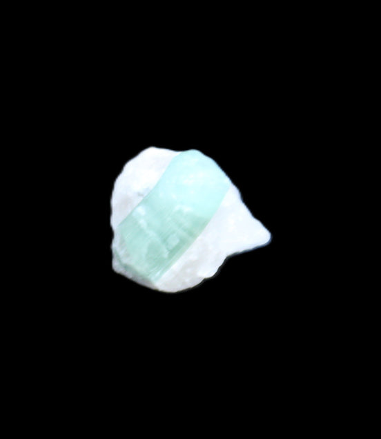 Tiny Green Tourmaline crystal on matrix 1.6g in sunlight - Rocks and Things Store