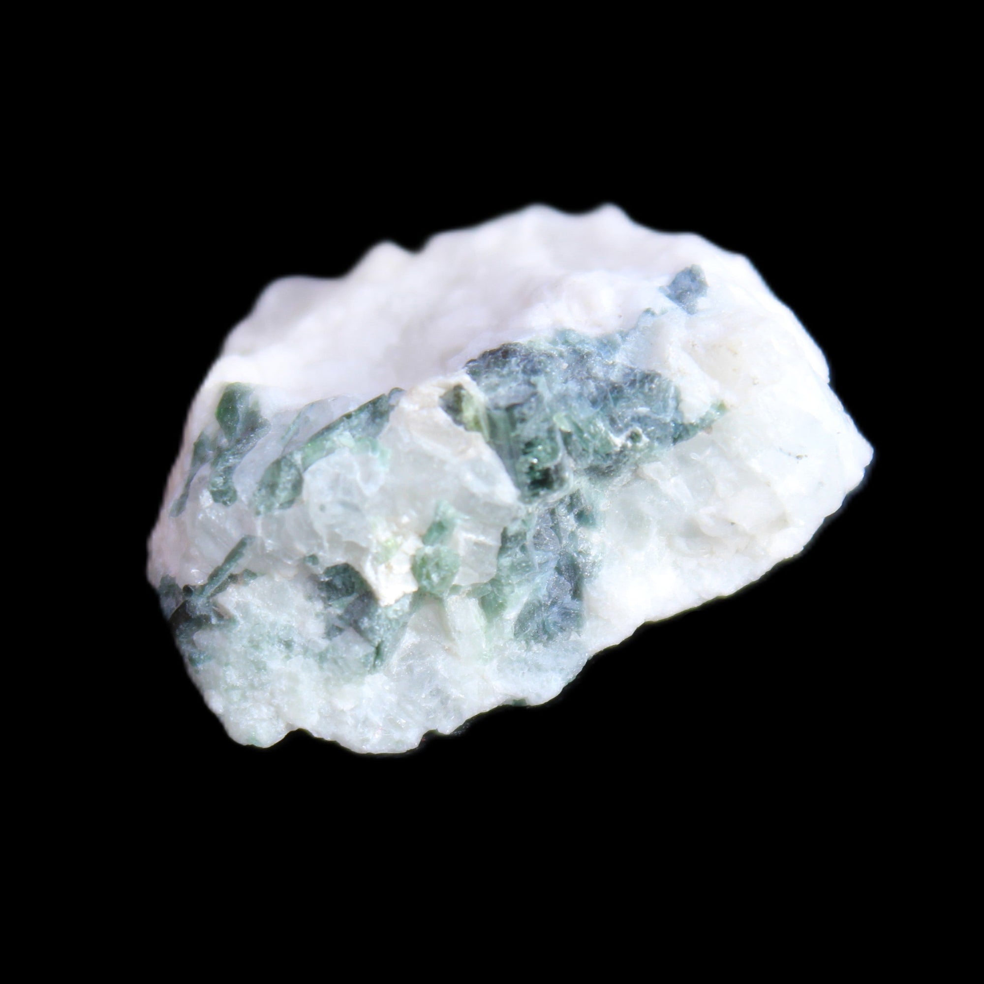 Blue with Green Tourmaline on matrix from Afghanistan 8.6g in sunlight - Rocks and Things Store